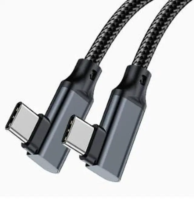 Main image of 1M Dual Right Angle USB-C to USB-C VR Link Cable, USB 3.2 Gen 2x2 20Gbps High Speed Data Cable with 8K@60Hz Video Output and 240W PD Fast Charging