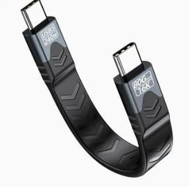 Main image of 0.13M USB4 USB-C to USB-C FPC Flat Cable, 80Gbps Ultra High Speed Data Cable, 16K Video Output, 240W PD 5A Fast Charging, Compatible with Thunderbolt 5/4/3