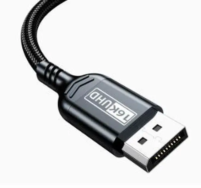 Alt view image 2 of 3 - 1.5M USB-C to DisplayPort 2.1 Cable, 16K Ultra HD Video Cable, Supports 8K/4K High Resolution, Braided DP Adapter Cable for Laptop, Phone and Thunderbolt Devices