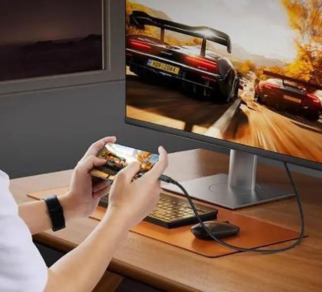 Alt view image 3 of 3 - 1.5M USB-C to DisplayPort 2.1 Cable, 16K Ultra HD Video Cable, Supports 8K/4K High Resolution, Braided DP Adapter Cable for Laptop, Phone and Thunderbolt Devices