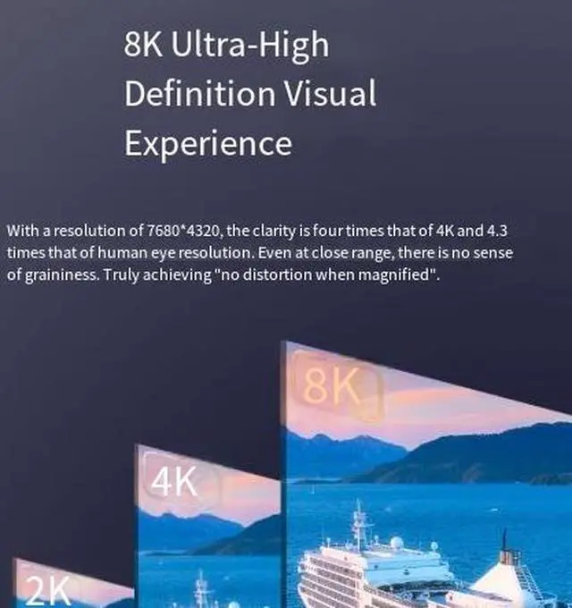 Alt view image 2 of 3 - 1M USB-C to DisplayPort 1.4 Cable, 8K@60Hz Ultra HD Video Adapter Cable, Type-C to DP Cable with Aluminum Alloy Housing for Laptop, Phone, Monitor and Thunderbolt Devices