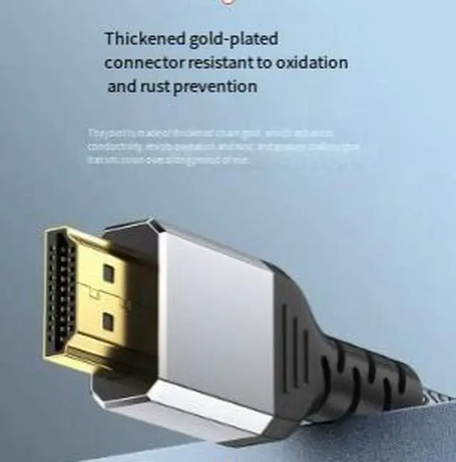Alt view image 2 of 4 - 1M HDMI 2.1 Cable, 8K@60Hz Ultra High Speed Braided HDMI Cable, Dynamic HDR & 3D Support for PC, TV, Monitor, Projector and TV Box