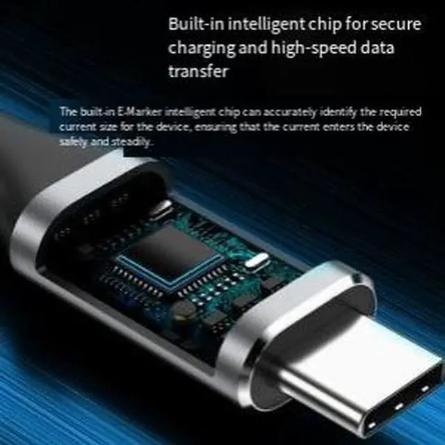 Alt view image 3 of 3 - 0.5M USB4 Type-C to Type-C Cable, 240W PD Fast Charging Cable, 40Gbps High Speed Data Transfer, 8K@60Hz Video Output with E-Marker Chip for Laptop, Phone and Tablet