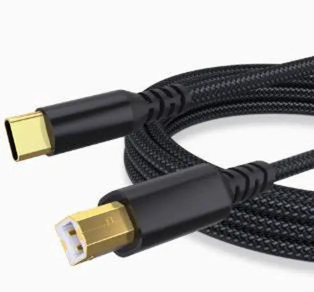 Main image of 5M USB-C to USB-B Printer Cable, Nylon Braided USB Type-C Printer Data Cable, Plug and Play Cable for Printer, Scanner and Office Devices