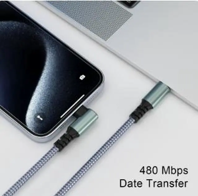 Alt view image 2 of 3 - 3M Lightning USB Charging Cable, PD Fast Charging Data Cable, Nylon Braided iPhone Charger Cord with Laser Welding Technology for iPhone and iPad