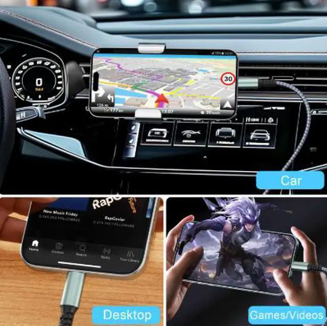 Alt view image 3 of 3 - 3M Lightning USB Charging Cable, PD Fast Charging Data Cable, Nylon Braided iPhone Charger Cord with Laser Welding Technology for iPhone and iPad