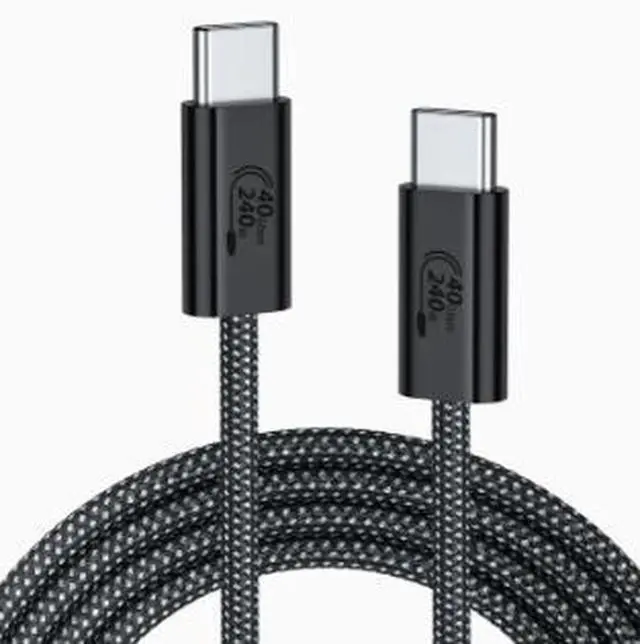 Main image of 0.3M USB4 Type-C to Type-C Cable, 40Gbps High Speed Data Transfer, 240W PD Fast Charging Cable, 8K Video Output Braided USB-C Cable