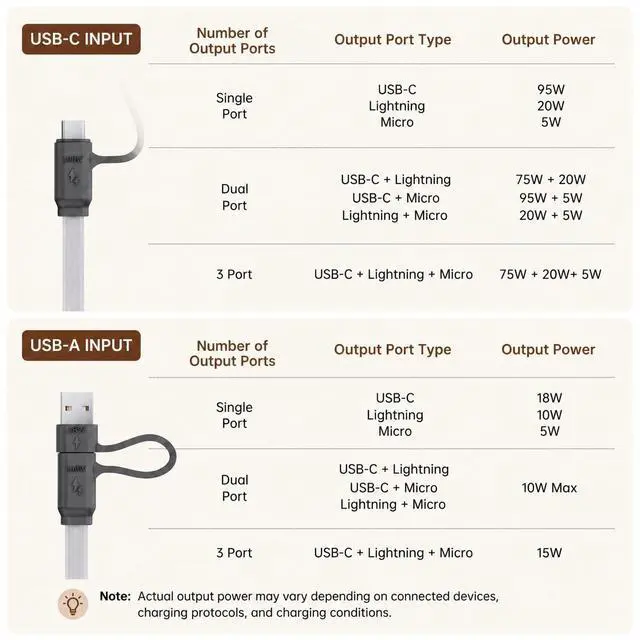 Alt view image 5 of 6 - 100W USB C & USB A Fast Charging Cable, 3 in 1 Multi Charging Cable with E-Marker Chip, USB-C/Lightning/Micro USB Cord for iPhone, iPad Pro, MacBook, Samsung Galaxy