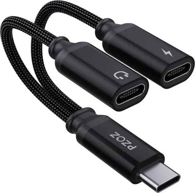 Main image of USB C Headphone Adapter, 100W Audio Charging Splitter for iPhone | 2-in-1 USB-C adapter lets you charge and use wired headphones at the same time, perfect for music, gaming and calls.