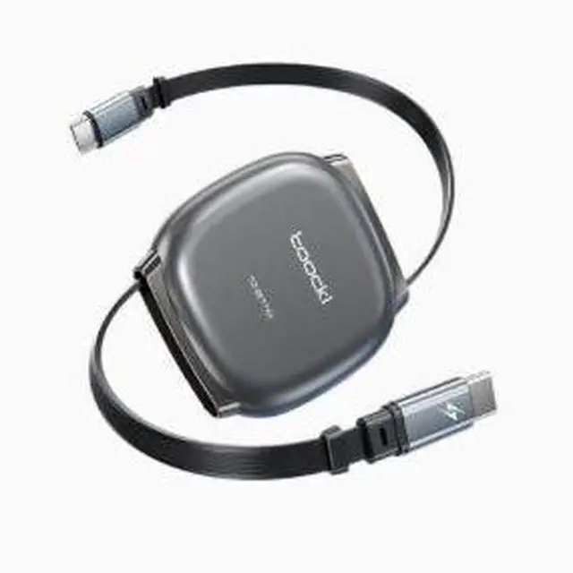 Main image of 1M Retractable USB-C Cable, 100W Fast Charging Cable, USB-C to USB-C Data Cable for MacBook, iPad, Laptop and Phone