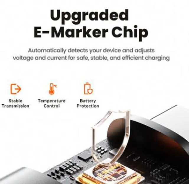 Alt view image 3 of 3 - 2M USB-C to USB-C Cable, 240W Fast Charging Cable, 480Mbps Data Transfer Braided Cable for MacBook, iPhone 17 Pro Max, Xiaomi Phone