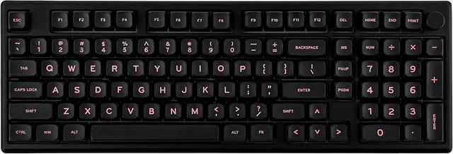 Main image of Galaxy100 QMK/VIA Wireless Gaming Keyboard, Aluminum Shell, BT/2.4Ghz/USB-C, Pre-Lubed Hot-Swappable Linear Switches, NKRO, RGB Backlit (Black, Marble White Switch)