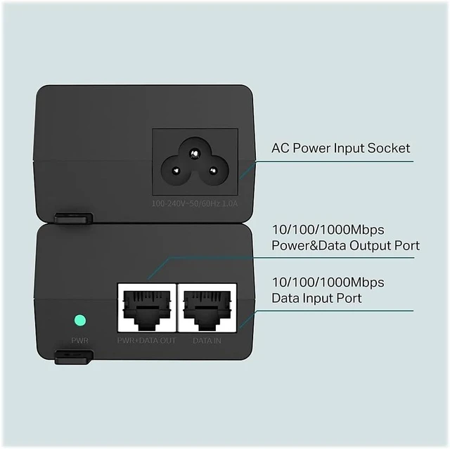 Alt view image 2 of 6 - Omada PoE+ Injector, Up to 30W, Gigabit, UL Certified (POE160S)