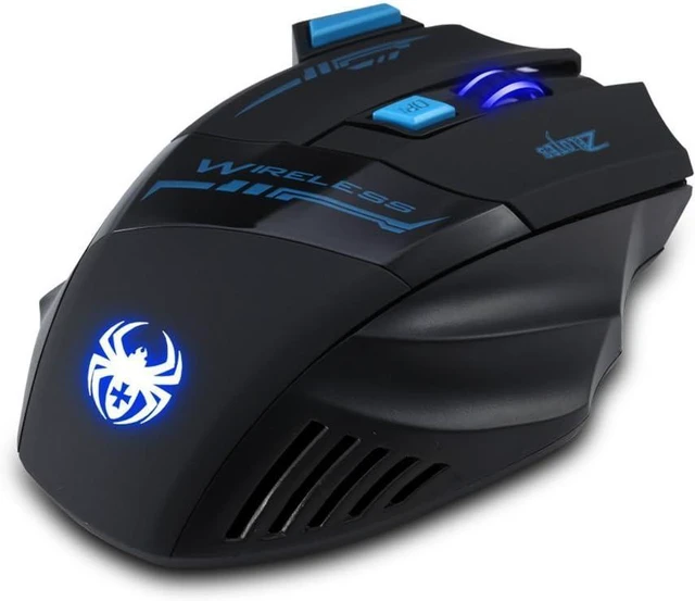 Alt view image 2 of 5 - Wireless Mouse,4 Adjustable DPI,7 Buttons,Ergonomic Design,Energy-Saving,2.4GHz with USB Receiver,Optical Portable Mouse for PC,Mac,Laptop,Black