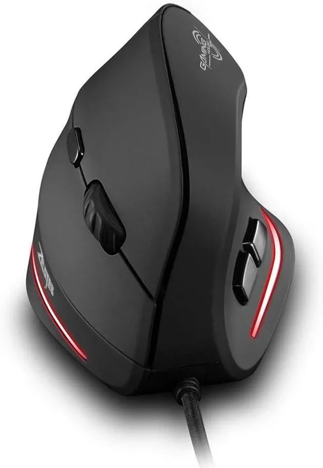 Main image of Vertical Ergonomic Mouse,3200DPI,6 Buttons,LED Illumination,Prevention Against Mouse Arm,USB Optical Wired Mice for Laptop,PC,Mac,Black