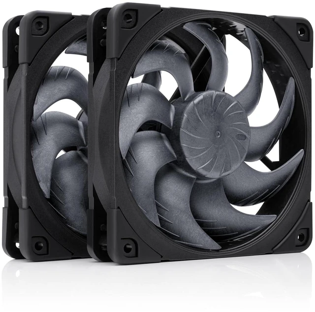 Main image of NF-A12x25 G2 PWM Sx2-PP chromax.Black, High-End Quiet Fans 2x120mm