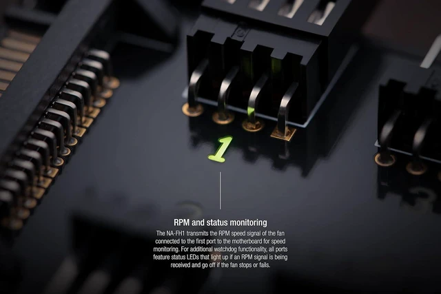 Alt view image 5 of 5 - NA-FH1, 8-Port PWM Fan Hub, Magnetic with Short Circuit Protection