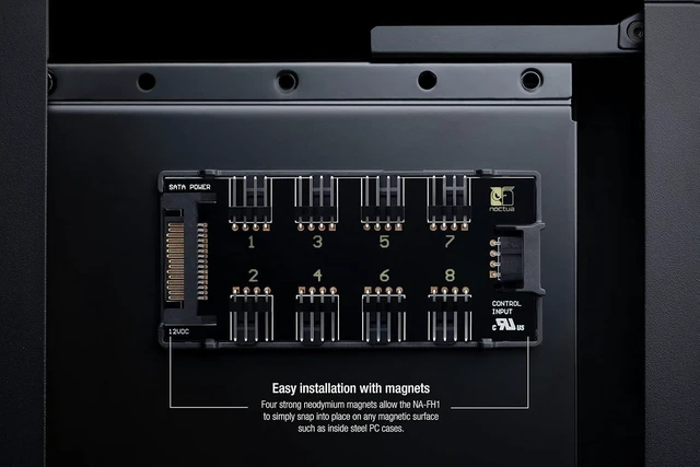 Alt view image 4 of 5 - NA-FH1, 8-Port PWM Fan Hub, Magnetic with Short Circuit Protection