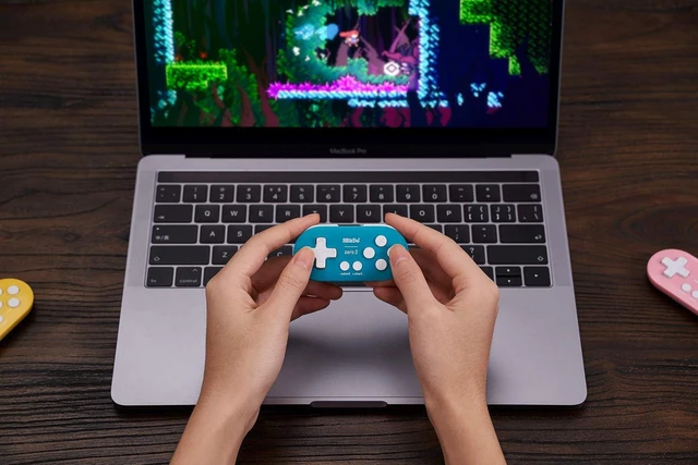 Alt view image 6 of 6 - Zero 2 Bluetooth Key Chain Sized Mini Controller for Nintendo Switch 1/2, Windows and Android (Turquoise Edition)