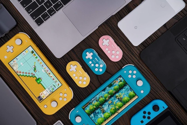 Alt view image 5 of 7 - Zero 2 Bluetooth Key Chain Sized Mini Controller for Nintendo Switch 1/2, Windows and Android (Yellow Edition)