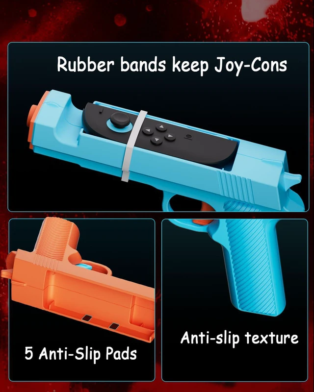 Alt view image 3 of 6 - Shooting Game Gun Controller for Nintendo Switch 2, Hand Grip Motion Controller for The House of the Dead, Wild Guns Reloaded and Spooky Spirit Shooting Gallery, Gaming Accessory (Only for Switch 2)