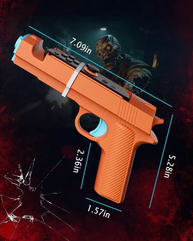 Alt view image 5 of 6 - Shooting Game Gun Controller for Nintendo Switch 2, Hand Grip Motion Controller for The House of the Dead, Wild Guns Reloaded and Spooky Spirit Shooting Gallery, Gaming Accessory (Only for Switch 2)
