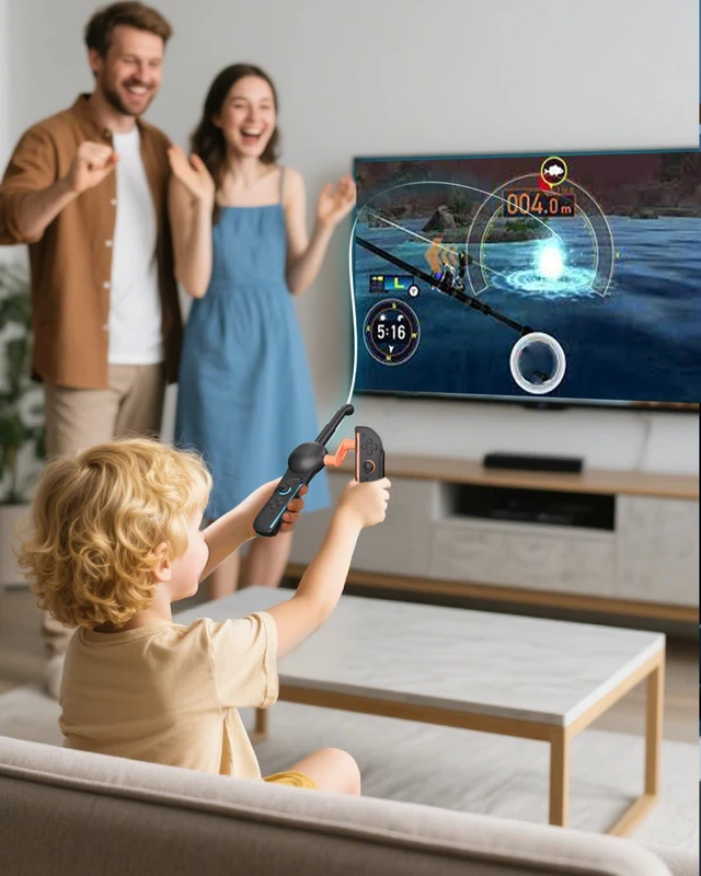Alt view image 4 of 7 - Fishing Rod Controller for Nintendo Switch 2/ Switch/Switch Oled, Gaming Accessory, Compatible with Bass Pro Shops: The Strike & Fishing Star World Tour, Ideal for Family Fun & Gifting