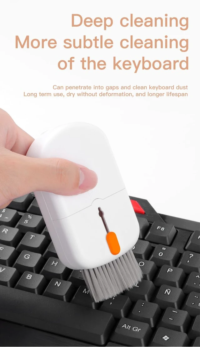 Alt view image 2 of 6 - 10-in-1 Electronics Cleaning Kit for Keyboard, Laptop, Phone & Earbuds