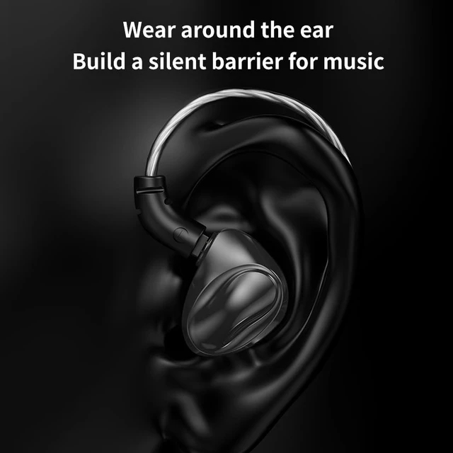 Alt view image 2 of 6 - Dolphin In-Ear Monitor Earphones, 10mm Dual Magnetic Dynamic Driver, LCP Diaphragm IEM Headphones, Detachable 0.78mm 2-Pin Cable, HiFi Wired Earbuds for Music, Studio, Gaming (Type-C, Mic)