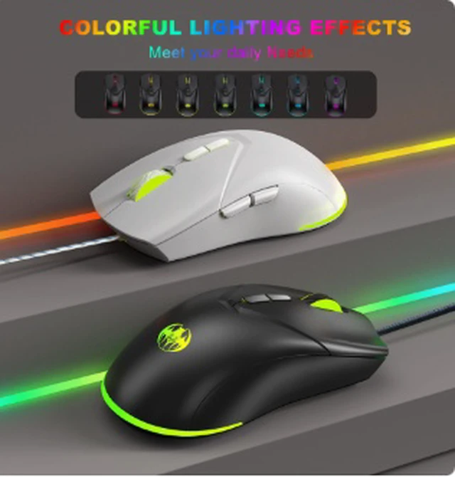 Alt view image 3 of 4 - GM06 Wired Gaming Mouse, 7-Button Ergonomic Gaming Mouse with 4-Level Adjustable DPI up to 7200, 4-Color Breathing Lights, USB Plug & Play, 1.5m Cable