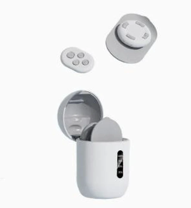 Main image of Q1 Portable Pulse Massage Device with Charging Case, Mini Wearable Massage Pad for Neck, Back, Waist & Legs, 16-Level Intensity, Rechargeable