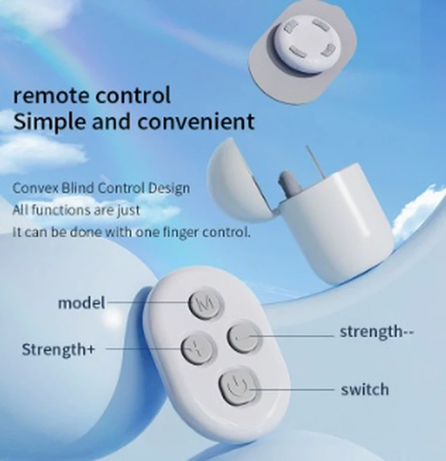 Alt view image 3 of 4 - Q1 Portable Pulse Massage Device with Charging Case, Mini Wearable Massage Pad for Neck, Back, Waist & Legs, 16-Level Intensity, Rechargeable