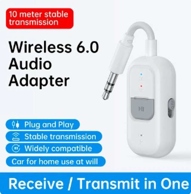 Alt view image 4 of 4 - JS58 Mini Bluetooth 6.0 Audio Transmitter Receiver, 2-in-1 Wireless Audio Adapter, TX/RX Dual Mode, 10m Transmission Range, 150mAh Battery, Type-C Charging
