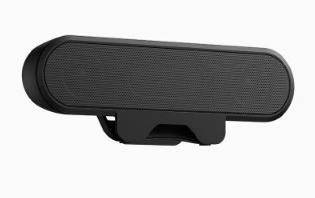 Main image of MZ-630 USB Clip-On Soundbar Speaker, Portable Computer Speaker with Dual 40mm Speakers, Stereo Bass Sound, USB Sound Card, USB-A & USB-C, 5V Powered, Black