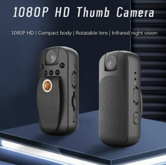 Alt view image 2 of 4 - Mini Thumb Camera with Magnetic Clip, Portable Video & Audio Recorder, Compact DV Camera with TF Card Storage, Wearable Clip-On Design for Everyday Recording
