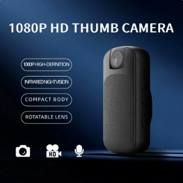 Alt view image 4 of 4 - Mini Thumb Camera with Magnetic Clip, Portable Video & Audio Recorder, Compact DV Camera with TF Card Storage, Wearable Clip-On Design for Everyday Recording