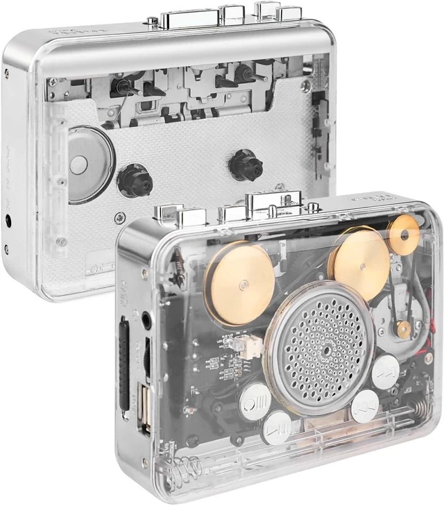 Main image of Portable Clear Stereo &Auto Reverse Cassette Player,Convert Tapes to MP3 Format via USB Converter,Built-in Cool Copper Wheel Movement Speaker