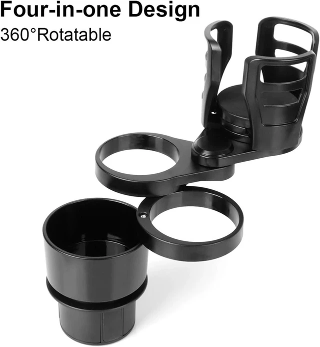 Alt view image 5 of 6 - Telescopic Rotating Auto Stand Organizer Adjustable Car Cup Holder Car Drink Bottle Holder 4 in 1 Base Tray Expander Adapter