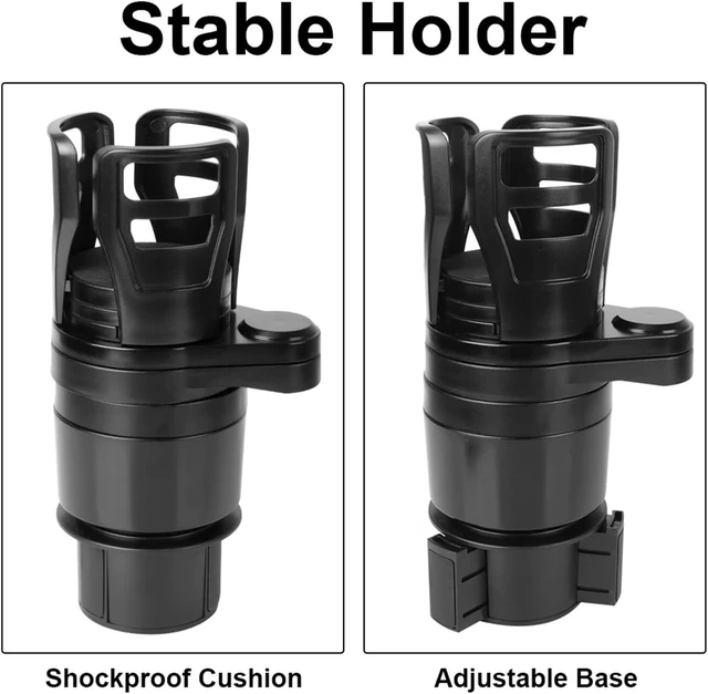 Alt view image 6 of 6 - Telescopic Rotating Auto Stand Organizer Adjustable Car Cup Holder Car Drink Bottle Holder 4 in 1 Base Tray Expander Adapter