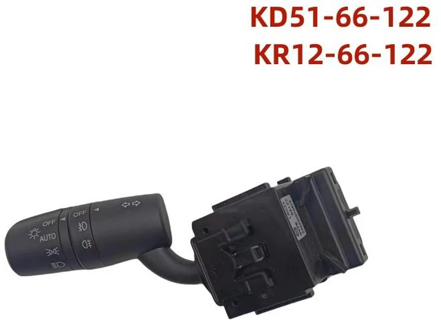 Main image of KD51-66-122 / KD33-66-122 Headlight Turn Signal Switch for Mazda 3/6/CX-4/CX-8 - Combination Light Control Stalk with Fog Lamp Function (Multi-Function Switch)