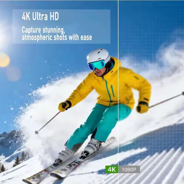 Alt view image 6 of 7 - 4K Mini Pocket Action Camera 330° Auto Rotate Touchscreen Vlog Video Recorder