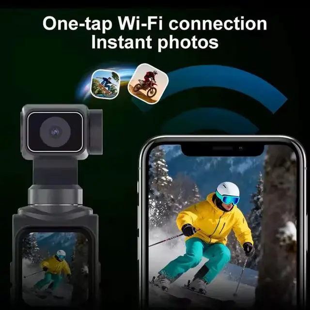 Alt view image 7 of 7 - 4K Mini Pocket Action Camera 330° Auto Rotate Touchscreen Vlog Video Recorder