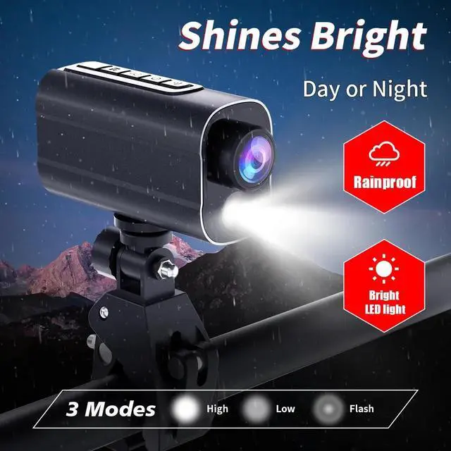 Alt view image 3 of 7 - 5K Action Camera Motorcycle Helmet Cam WiFi EIS Stabilization Cycling Recorder