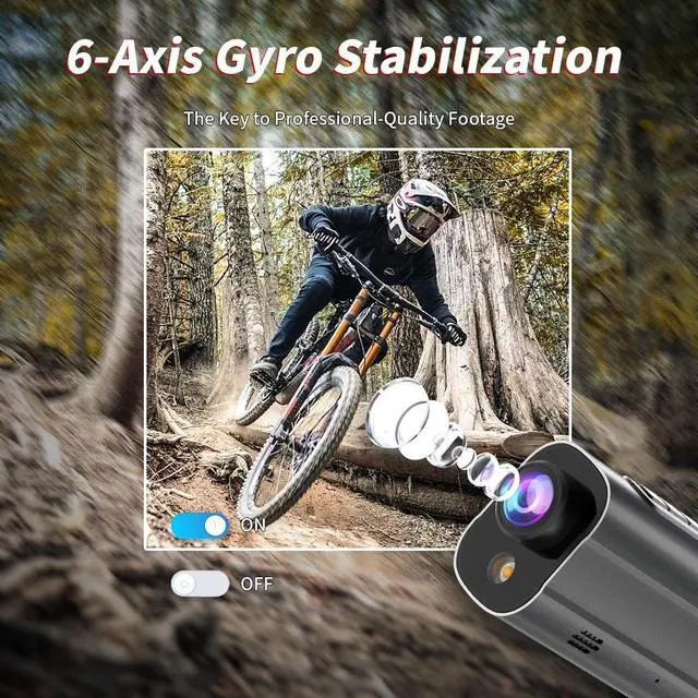 Alt view image 5 of 7 - 5K Action Camera Motorcycle Helmet Cam WiFi EIS Stabilization Cycling Recorder
