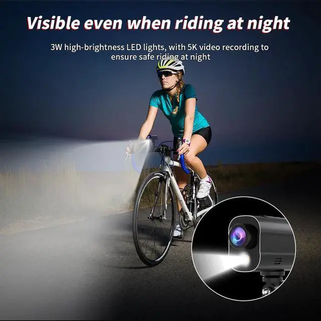 Alt view image 6 of 7 - 5K Action Camera Motorcycle Helmet Cam WiFi EIS Stabilization Cycling Recorder