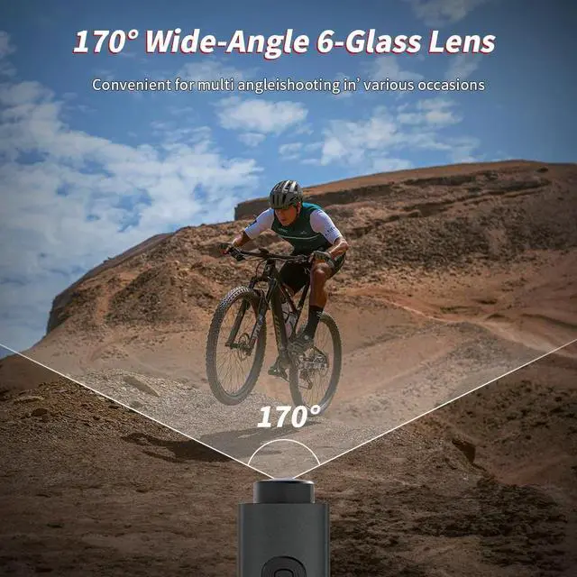 Alt view image 7 of 7 - 5K Action Camera Motorcycle Helmet Cam WiFi EIS Stabilization Cycling Recorder