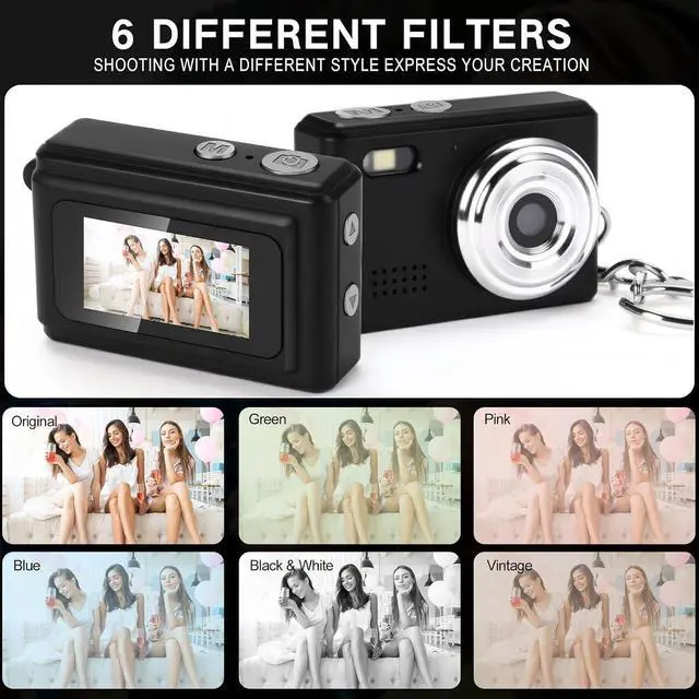 Alt view image 6 of 7 - 1080P Mini Keychain Pocket Camera With 8GB Card For Teen & Tween Girls Gifts