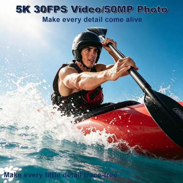 Alt view image 4 of 7 - Action Camera 5K 60FPS WiFi EIS Dual Screen Waterproof Sports Camera Remote