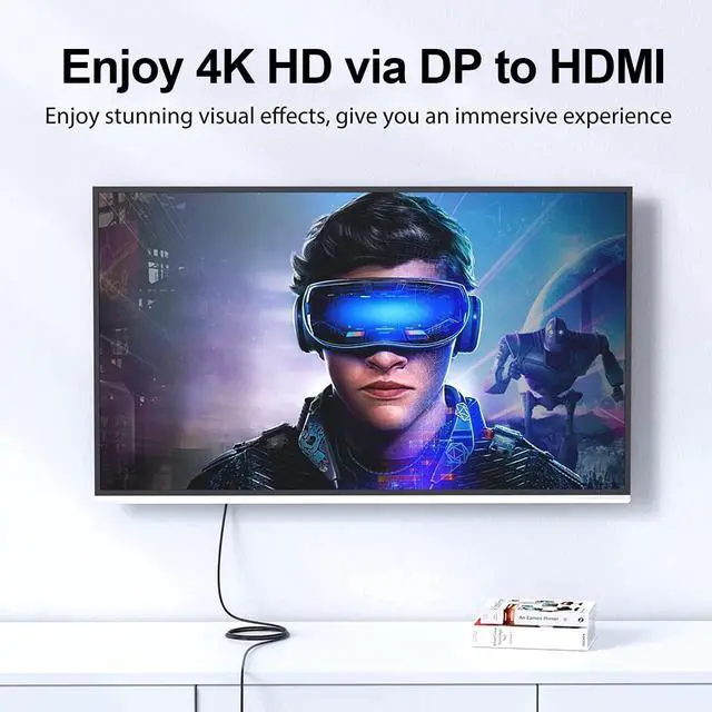 Alt view image 3 of 7 - 4K DisplayPort to HDMI Cable 10-Pack, 6 Feet Computer DP to HDMI Display Cord 4K, 1080P@60Hz Support Audio & Video for Computer, Laptop, Monitor, Projector, TV and More
