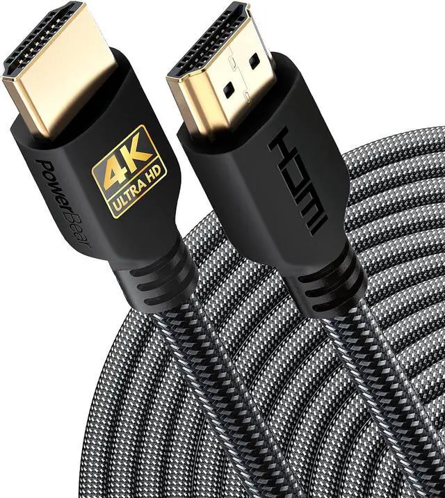 Main image of 4K Long HDMI Cable 50 ft | High Speed, Braided Nylon & Gold Connectors, 4K @ 60Hz, Ultra HD, 2K, 1080P, ARC & CL3 Rated | for Laptop, Monitor, PS5, PS4, Xbox One, Fire TV, Apple TV